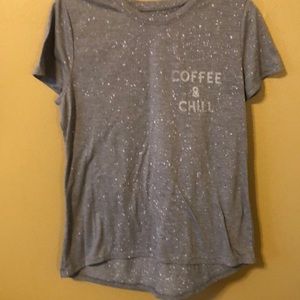 A t shirt that says coffee and chill